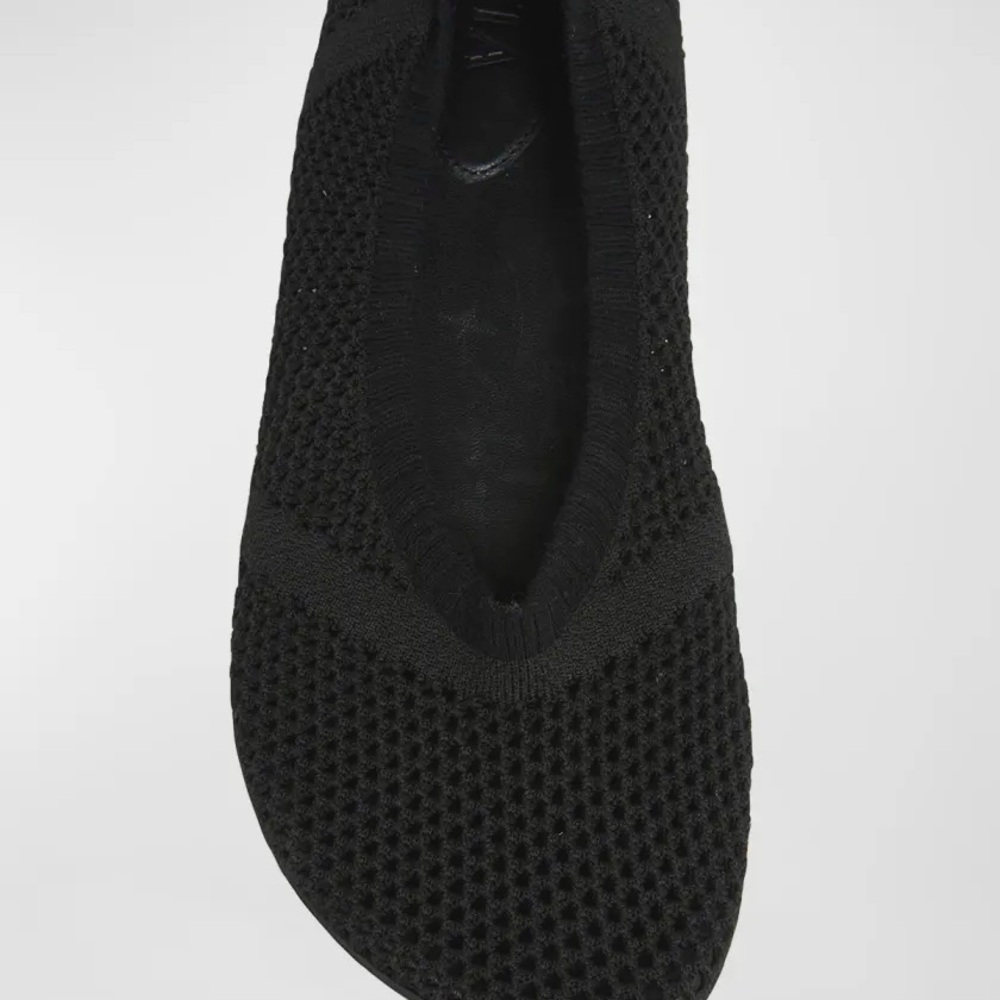 NEW Bottega Veneta Black Atomic Knit Ballerina Flats Size 38 / 8